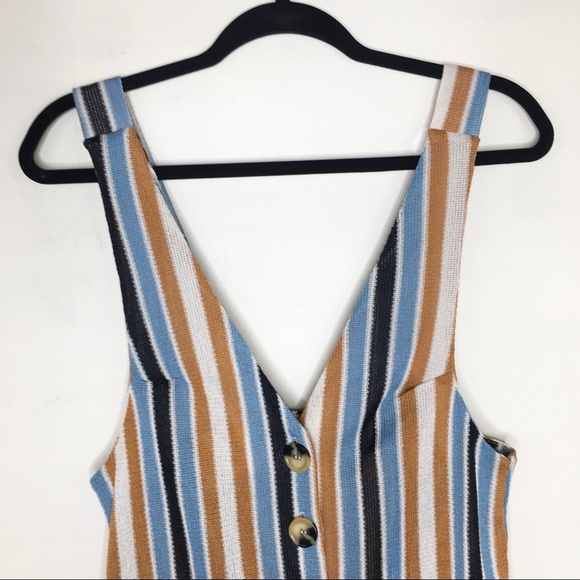 Free People Bridget Stripe Tank Top Mustard - Picture 7 of 12